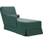 Fotel társalgó párnázással jobb kartámasszal Sötétzöld bársony