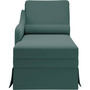 Fotel társalgó párnázással jobb kartámasszal Sötétzöld bársony