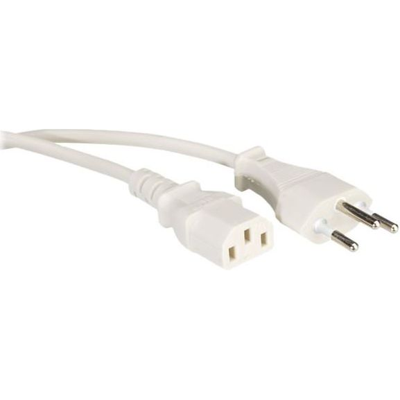 VALUE Netzkabel T12 auf C13, wei, 1,8 m