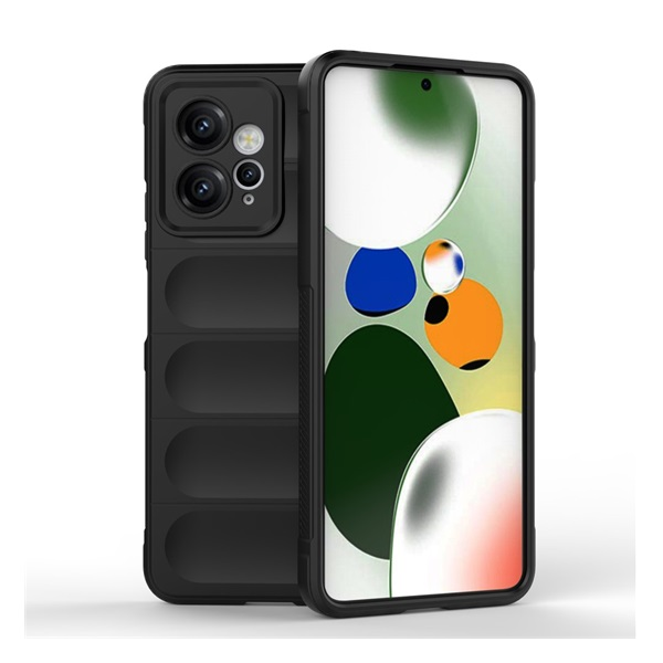 Szilikon telefonvédő (ütésállóság, kameravédő, 3D) FEKETE Xiaomi Redmi Note 12 4G "Gigapack csomagolás" (GP-139039)