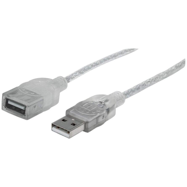 Manhattan 336314 USB kábel 1,8 m USB 2.0 USB A Strieborná