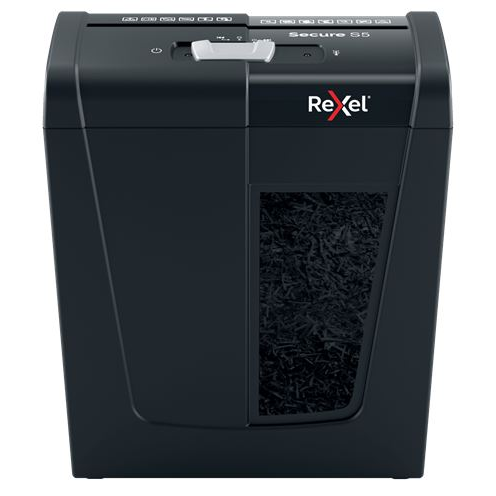 Rexel Secure S5 Iratmegsemmisítő 5 lap P-2 10L Fekete (2020121EU)