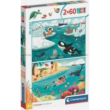 Clementoni Puzzle 2x60 Darabos - A Tenger Élővilága