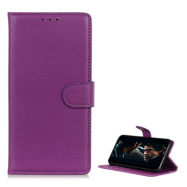 Tok álló, bőr hatású (FLIP, oldalra nyíló, asztali tartó funkció, prémium) LILA [Google Pixel 5] (5996591008806)