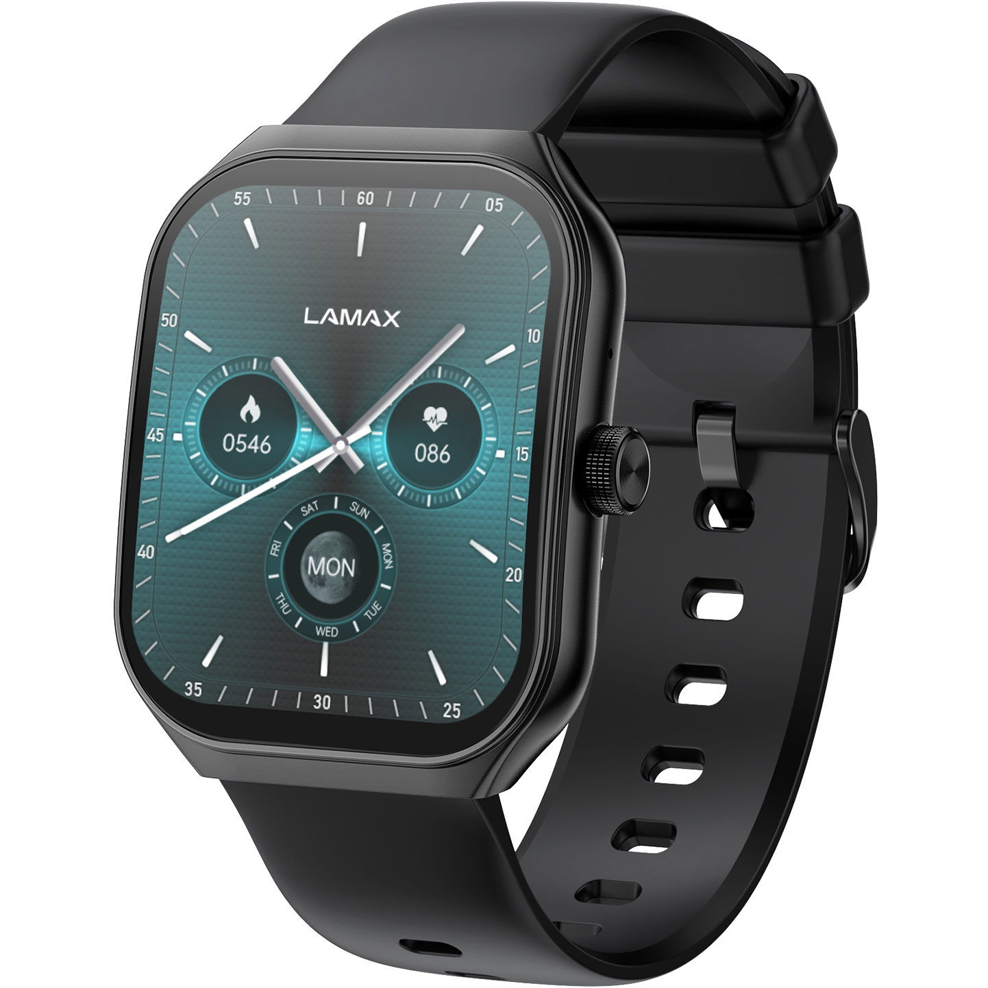 Lamax Flow AMOLED Black 1,95" Okosóra (LXAWMFLOWAMBA)
