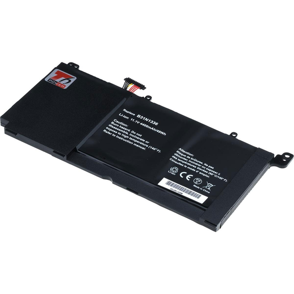 T6 power Asus VivoBook S551L, R551L, K551L, V551L sorozat, 4400mAh, 49Wh, 3cellás, Li-pol, 4400mAh, 