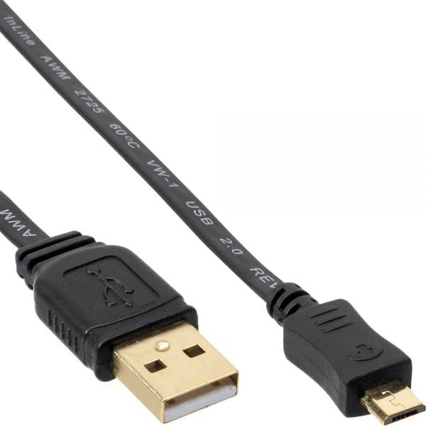InLine 31710F cavo USB USB 2.0 Micro-USB B USB A Nero