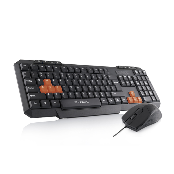 Комплект клавиатура Logic LKM-201 ENG + мишка - Черен (292897)