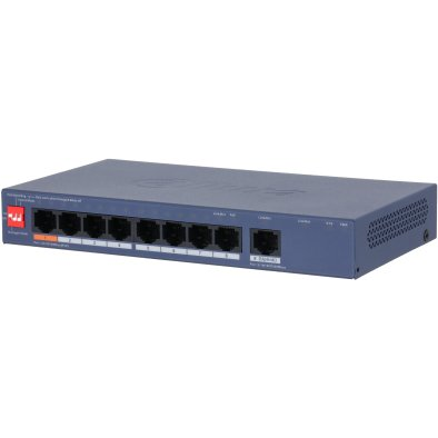 Dahua Technology CS4009-8ET1GT-60 sieťový prepínač Riadený L2 Gigabit Ethernet (10/100/1000) Podpora napájania cez Ethernet (PoE) Stolová/nástenná montáž Modrá