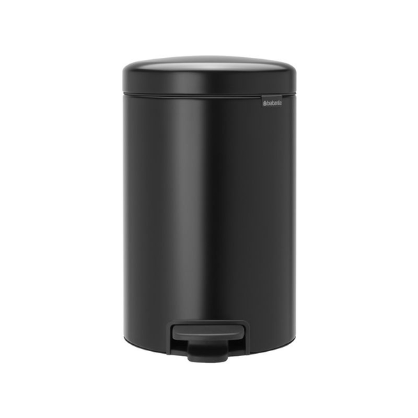 Brabantia 113741 12 literes pedálos rozsdamentes acél szemetes - Fekete