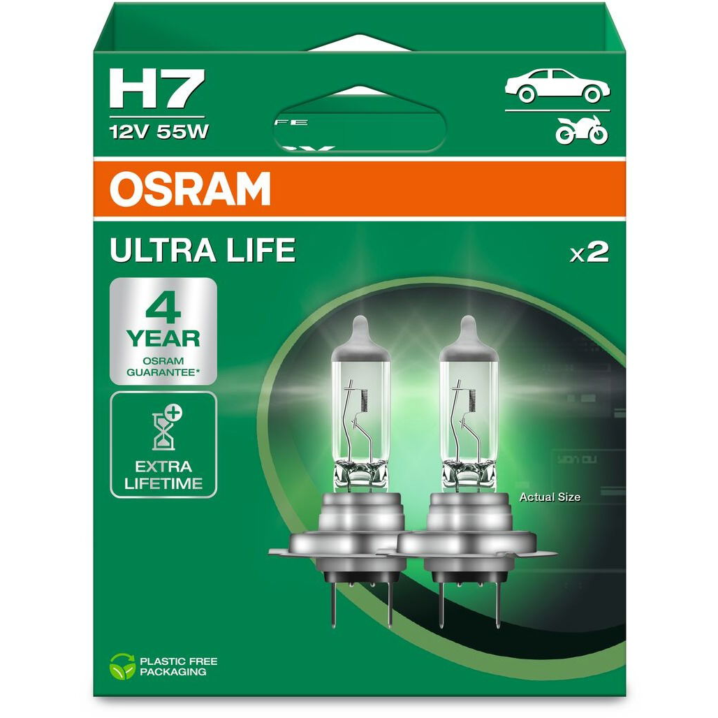 OSRAM Ultra Life H7 55W PX26d 2db (64210ULT-2HB)