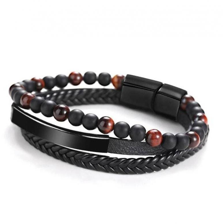 Predator Q1 bőr karkötő 22cm - A9474 (17937)