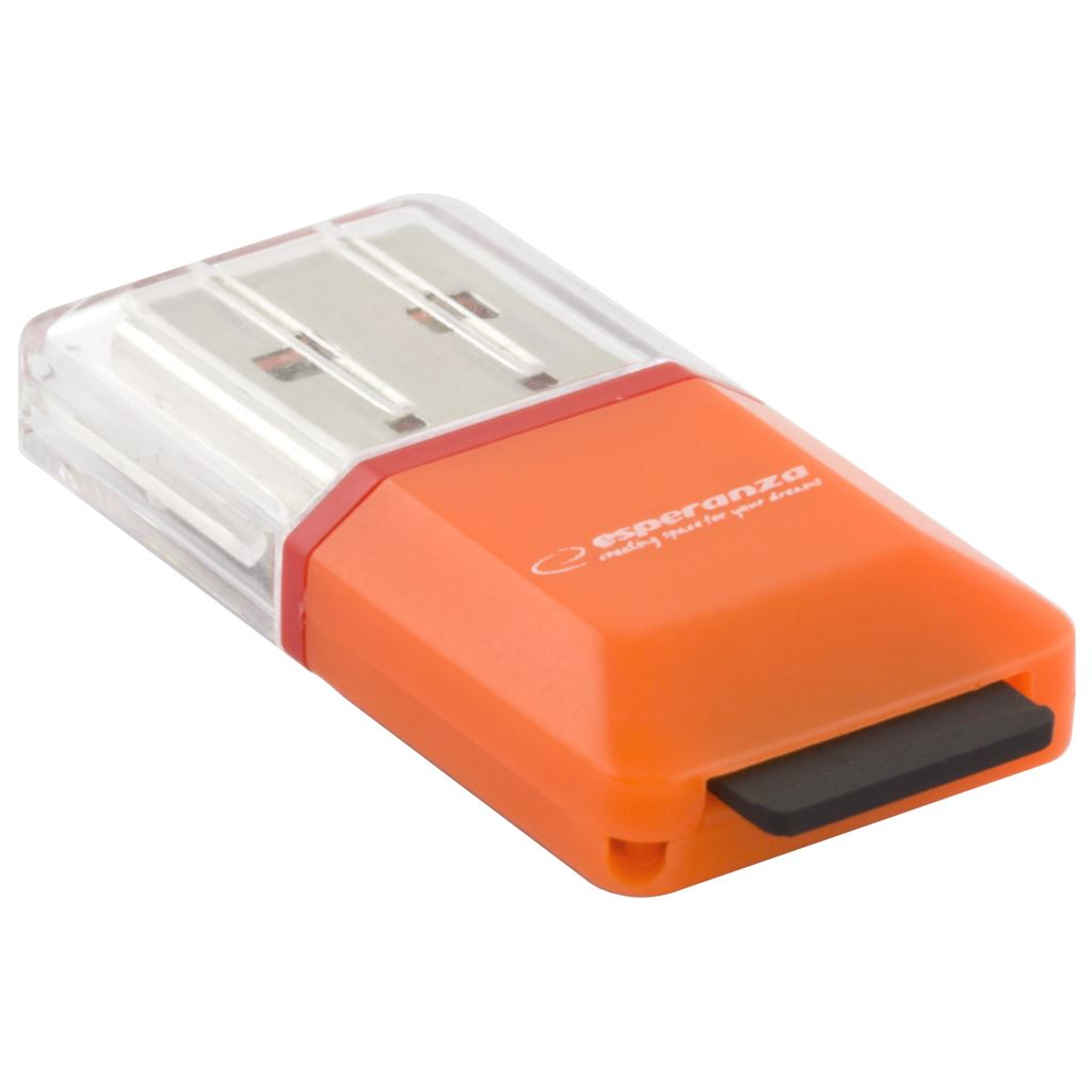 Esperanza EA134O USB 2.0 kártyaolvasó naranssárga (EA134O)