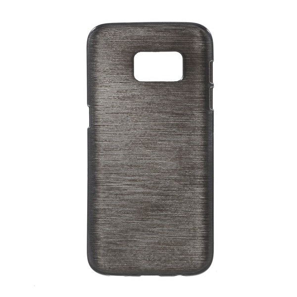 Szilikon telefonvédő (szálcsiszolt minta) FEKETE [Samsung Galaxy S7 (SM-G930)] (5996457618439)