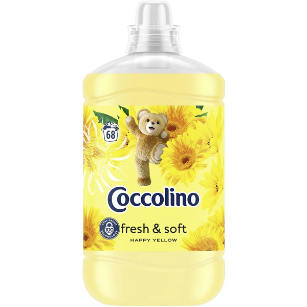 Coccolino Fresh&Soft tekutá aviváž Happy Yellow 1,7L (68 praní)