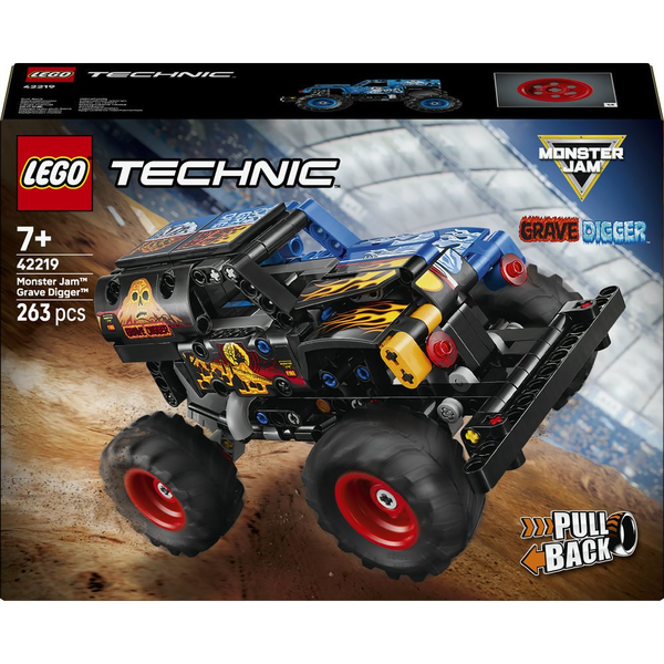 LEGO Technic 42219 Monster Jam Grave Digger Oheň a led