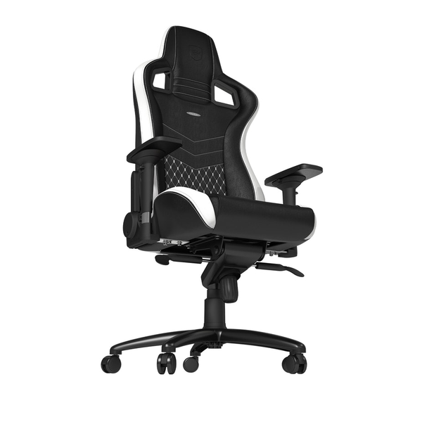 Scaun de gaming Noblechairs EPIC din piele naturală negru/alb/roșu