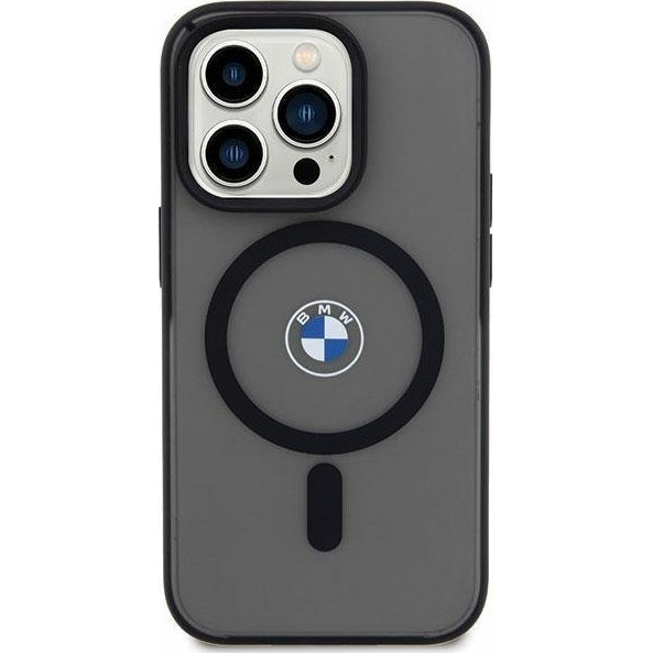 Bmw Signature Magsafe Apple iPhone 14 Plus / 15 Plus Hátlapvédő TPU Tok Fekete (BMW465)