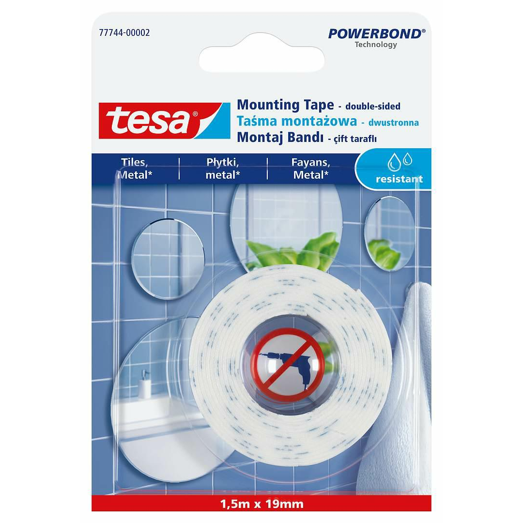 Tesa kétoldalas csempe és fém rögzítőszalag - tükörhöz (77744-00002-00)