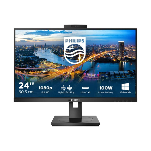 Philips B Line 243B1JH/00 компютърен монитор 60,5 см (23.8") 1920 x 1080 пиксела Full HD LCD Черен