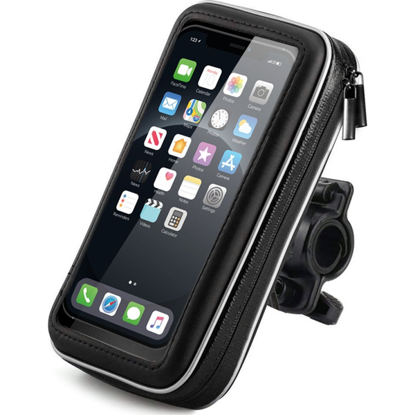 Etui za telefon z držalom za krmilo za kolo, motor, skuter, črn