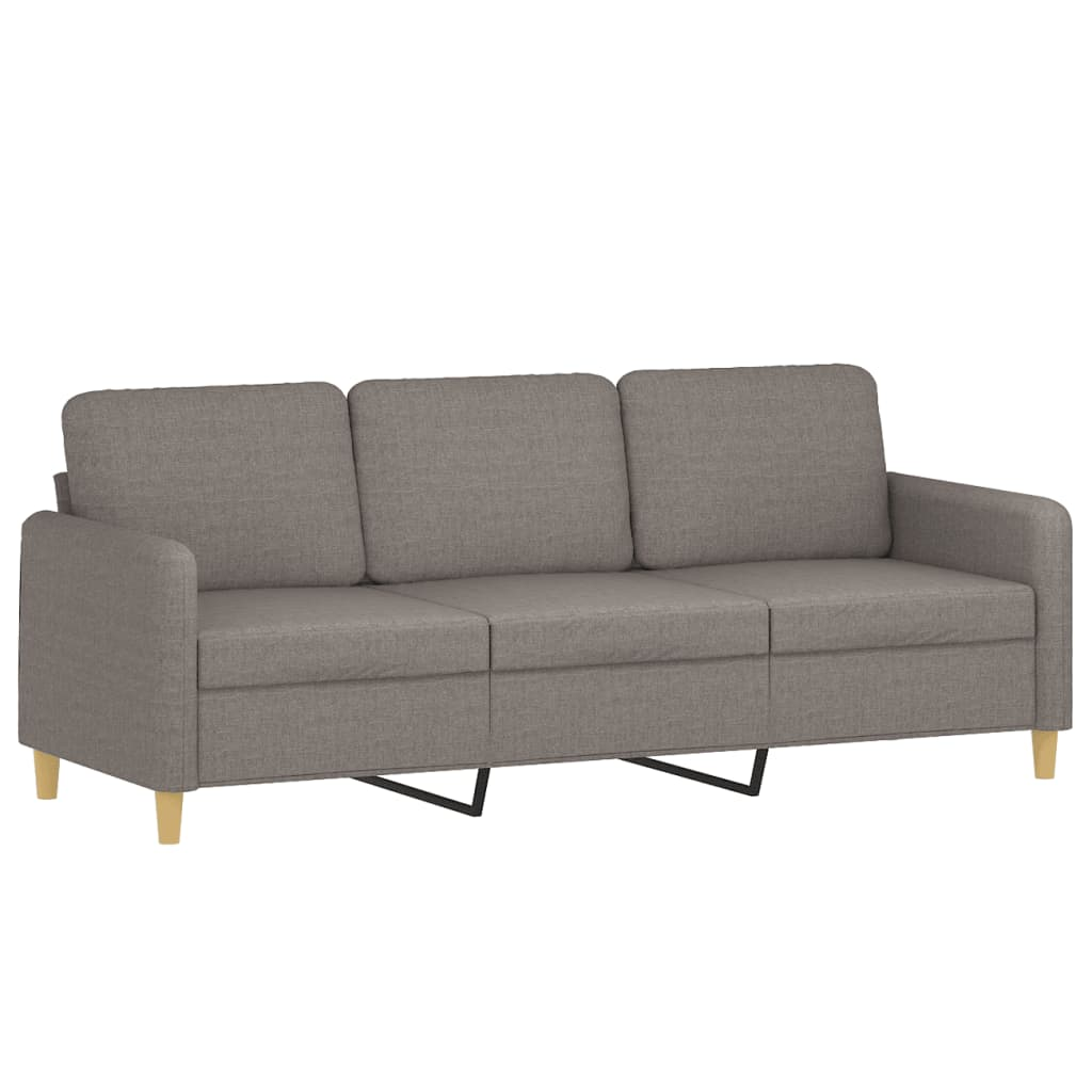 3 személyes fekete szövetkanapé 180 cm (359493)