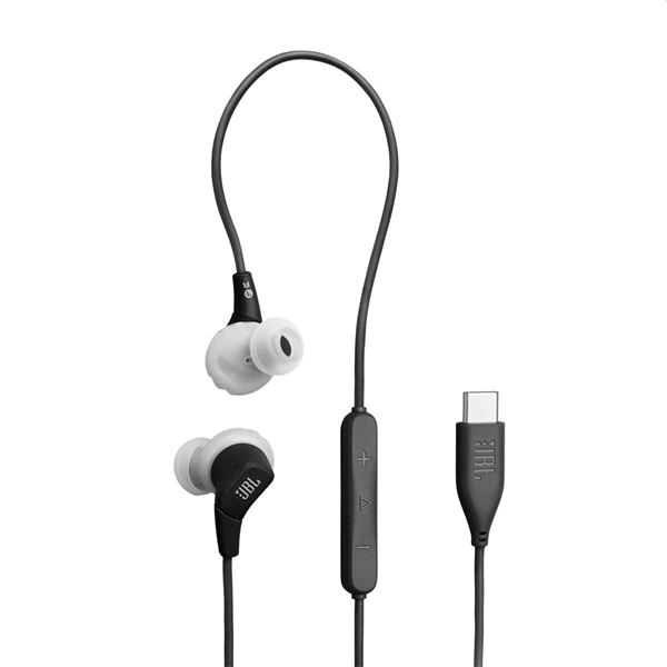 JBL Endurance Run 3C USB C Auricolare Cablato In-ear Sport USB tipo-C Marrone, Bianco