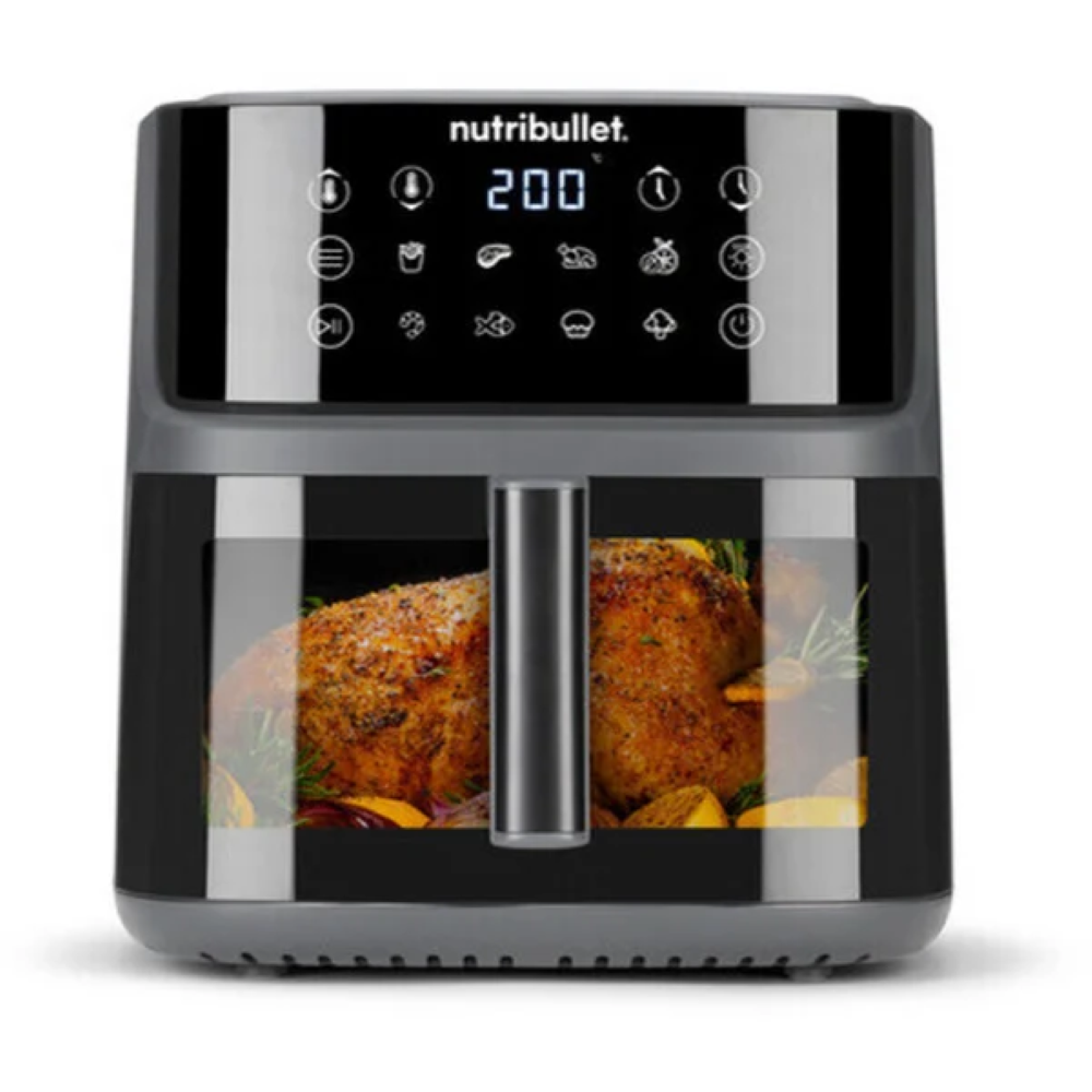 Nutribullet Crisplite Vision AirFryer Forrólevegős sütő 8L 2000 Watt - Fekete / Ezüst (0C12500004)