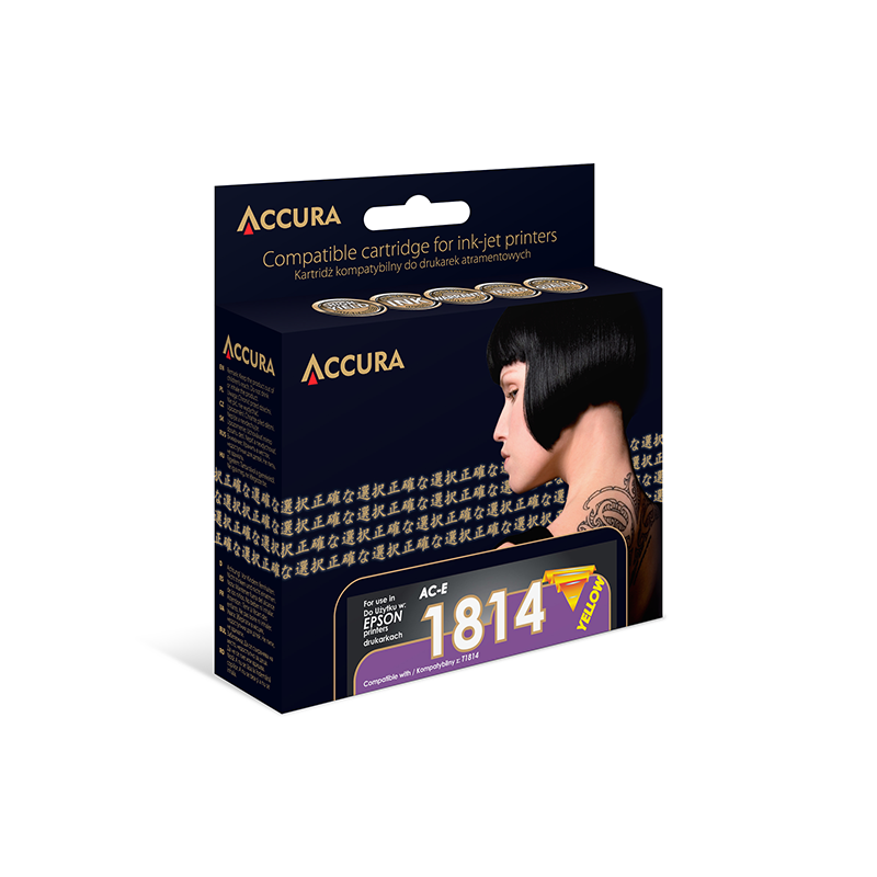 Accura (Epson T1814) Tintapatron - Sárga (AC-E1814Y)