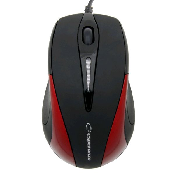 Esperanza Sirius EM102R оптична мишка черно-червена 800DPI USB