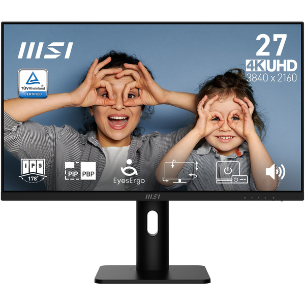 MSI PRO MP273UP E6 computerskærm 68,6 cm (27") 3840 x 2160 pixel 4K Ultra HD Sort
