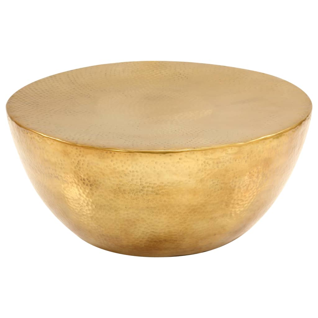 rézsárga kalapált alumínium dohányzóasztal 70 x 30 cm (246508)