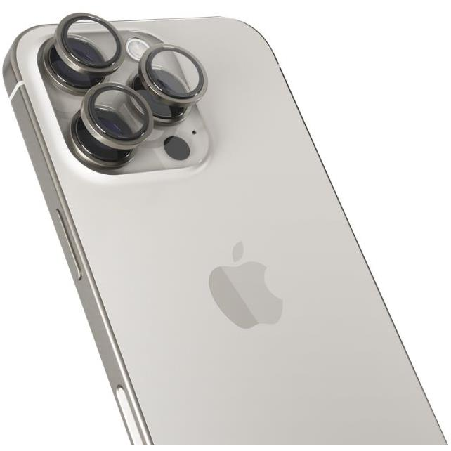 Epico iPhone 16 Pro / 16 Pro Max kamera védő fólia - alumínium, natúr titán (91012151700001)