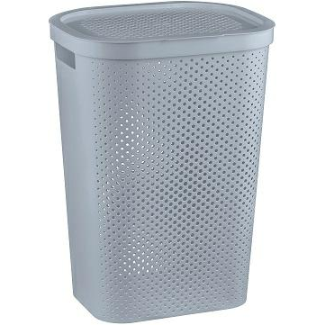 Szabadonálló szennyestartó kosár Curver 59l fehér, szürke és ezüst (231008)