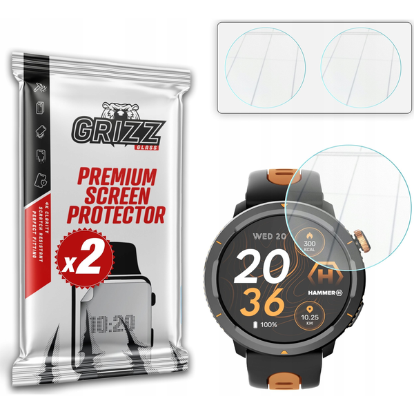 Szkło hybrydowe GrizzGlass HybridGlass do Hammer Watch 2 Lite