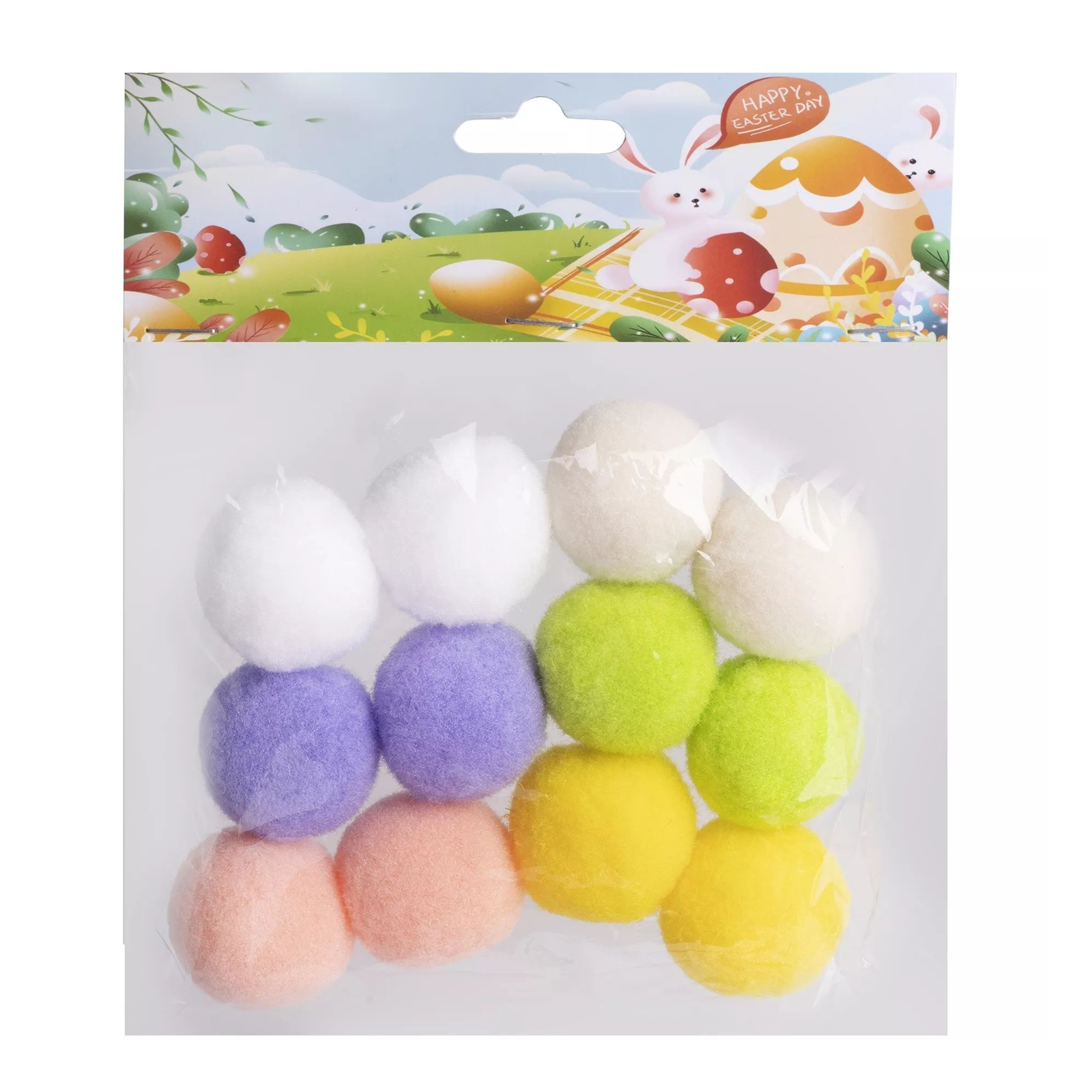 Dekorációs textiltojás (12 db/csomag) - Vegyes színek (068508)