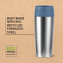 Tefal Travel Mug Eco N2024110 cană voiaj 360 ml Albastru, Din oţel inoxidabil Din oţel inoxidabil