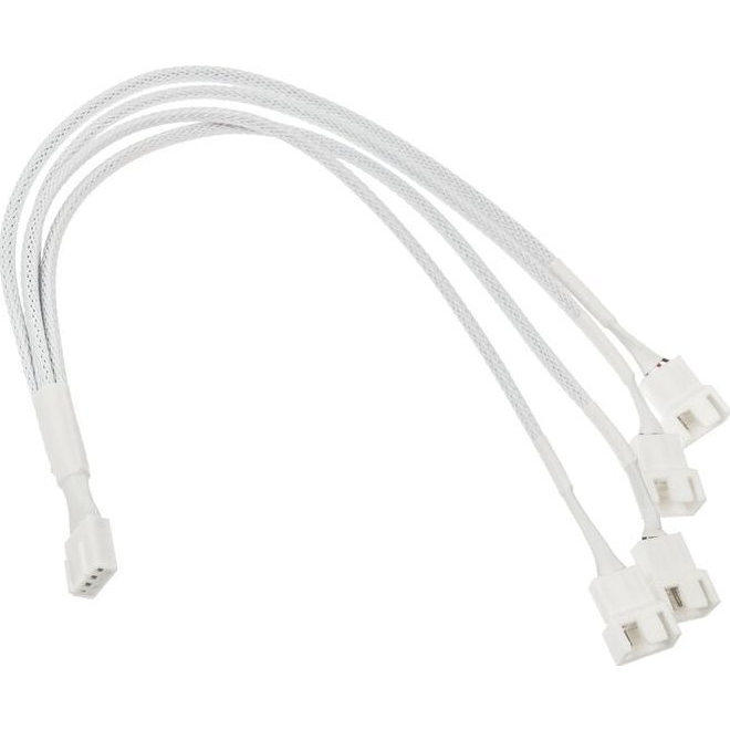 Kábel 4-Es Pwm Elosztó, 35Cm, Harisnyázott, Fehér (PGW-AC-KOL-161)