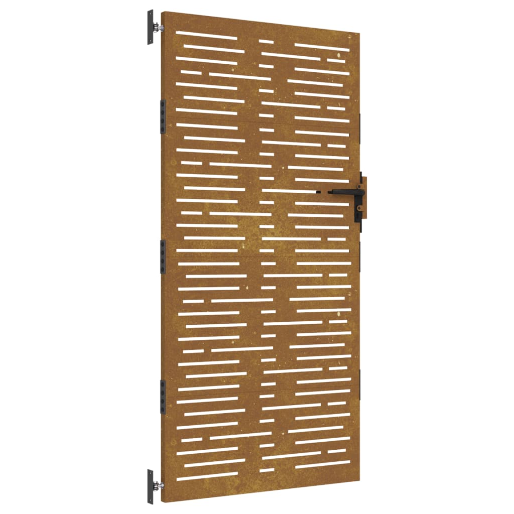 fűmintás corten acél kerti kapu 85 x 175 cm (153248)