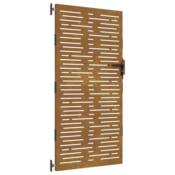 fűmintás corten acél kerti kapu 85 x 175 cm
