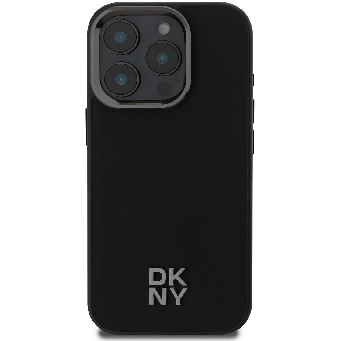 DKNY PU Leather Stack Logo Magsafe iPhone 16 Pro Max Black tok (DKHMP16XPSMCSLK)