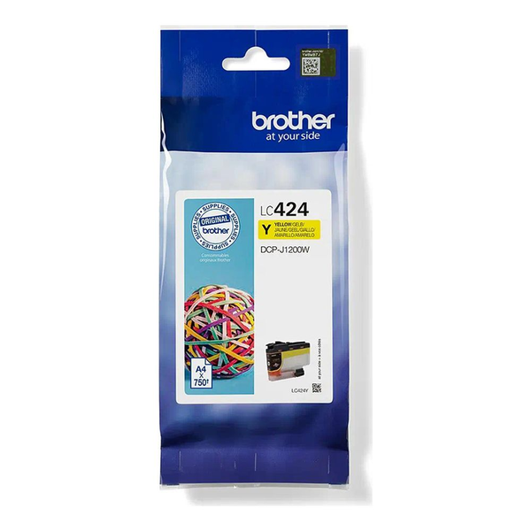 Brother LC-424Y blækpatron 1 stk Original Gul