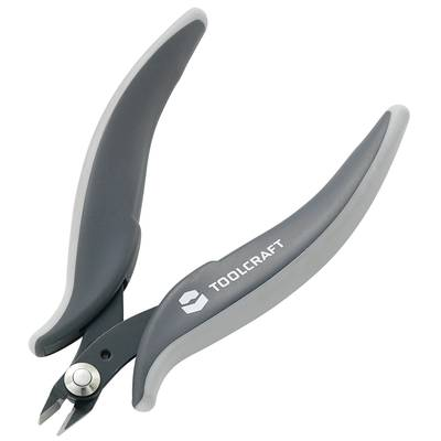 Elektronikai csípőfogó 125 mm, élletörés nélkül a vágási érték max. 1 mm2, ToolCraft (816745)