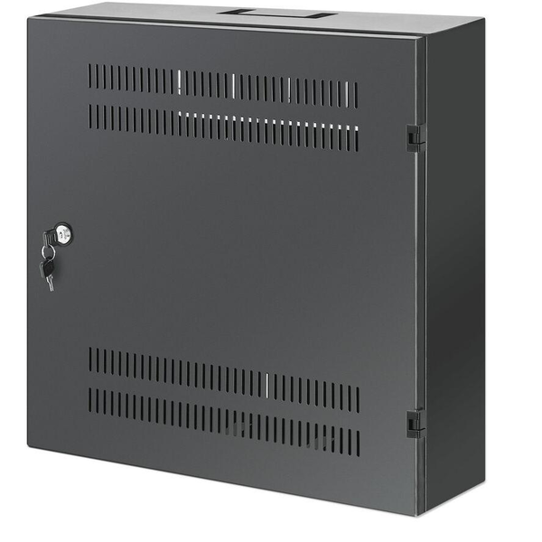 Окачен шкаф с нисък профил, Intellinet, 19'', Черен