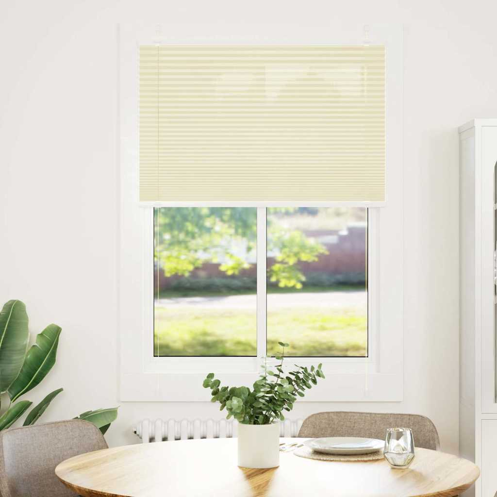 pliszírozott redőny krém 85x100 cm szövetszélesség 84,4 cm (4015276)