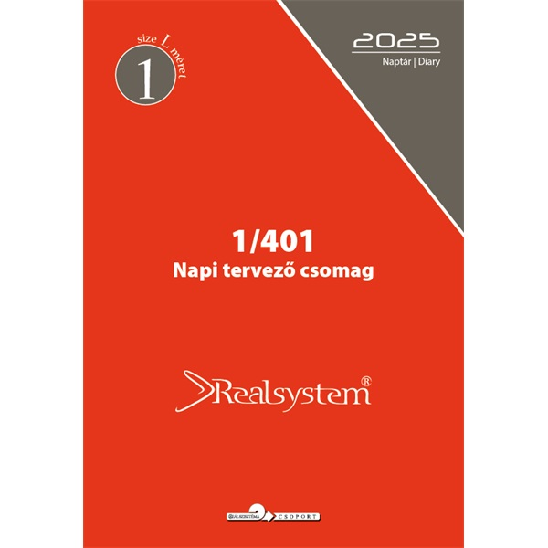 Realsystem 1/401 éves napi beosztású gyűrűs naptár kiegészítő (1401-00)