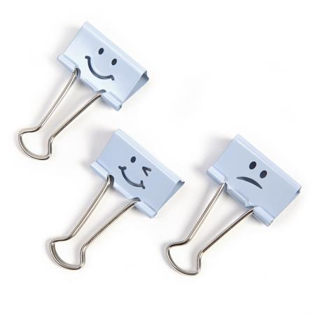 Rapesco Emoji 19 mm Bindercsipesz - Kék (20 db / csomag) (1350)