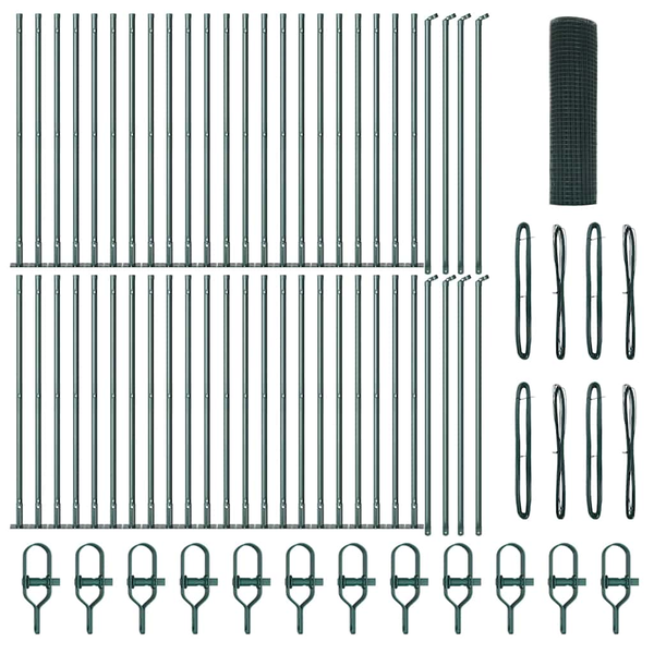 Hegesztett Drótkerítés 13 Furató Poszttal Zöld 0,6x100 m Acél