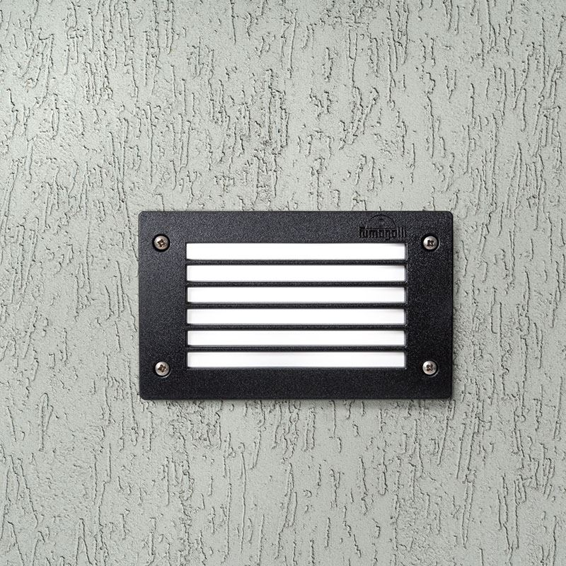 Fumagalli LETI 200 GL LED GX53 kültéri beépíthető falilámpa fekete (4C2.000.000.AYG1K) (4C2.000.000.AYG1K)