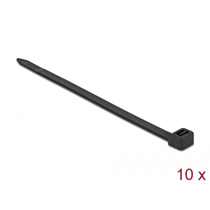 Delock Kábelkötegelő 500 x 8,8 mm 10 db fekete (18989) (d18989)